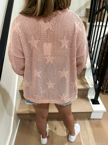 Star Pattern Knit Sweater